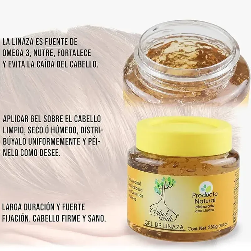 Gel de linaza para el cabello.     250g.