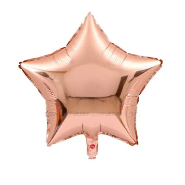 Globo de estrella rosa oro de 10"