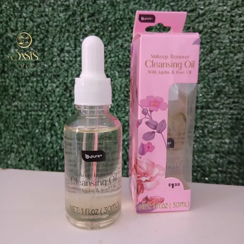 Aceite limpiador desmaquillante con aceite de jojoba y rosa