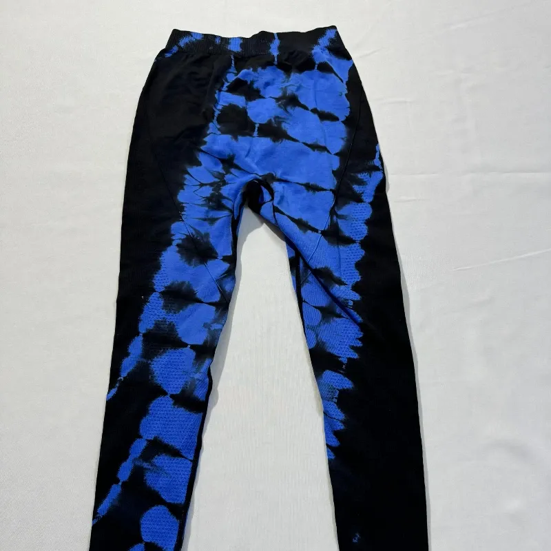 Licra Larga Estampada Negra y Azul