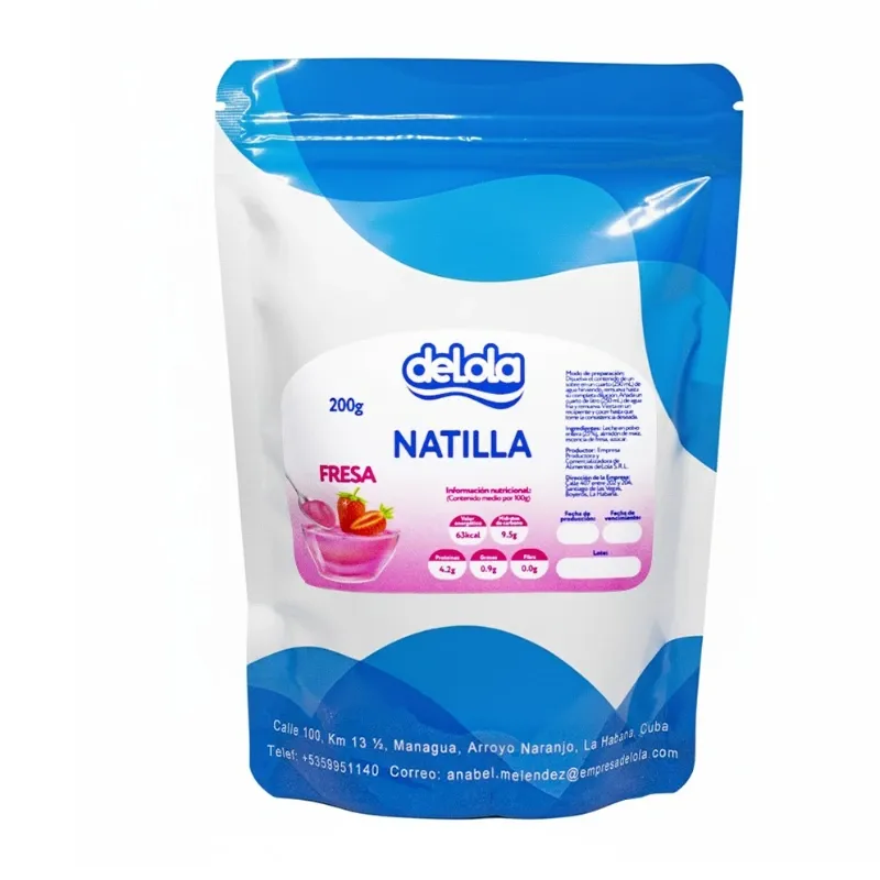 Natilla de Fresa, bolsa sellada de 200gr