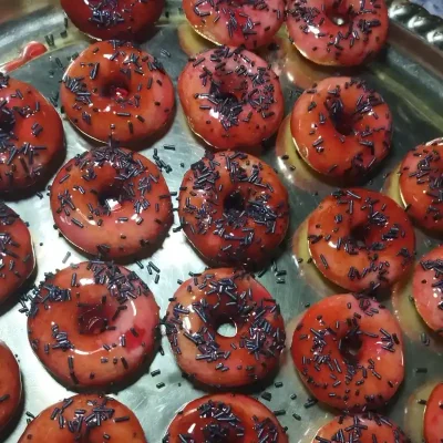 Mini donas de fresa 