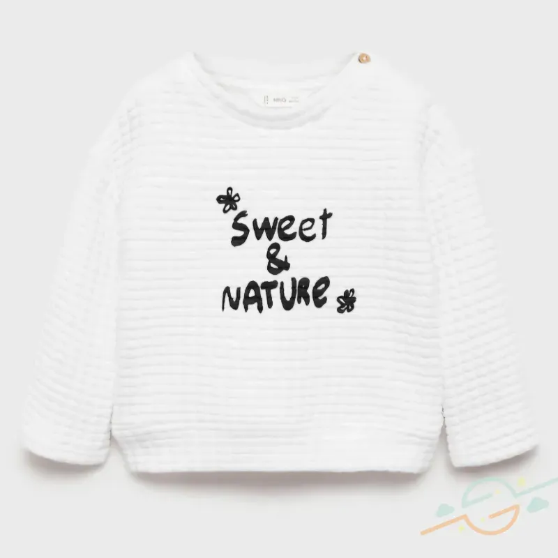 Sudadera blanca MANGO #0001