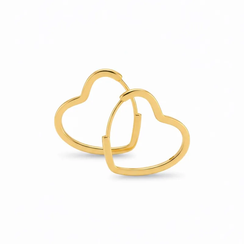 Argollas grandes en forma de corazón