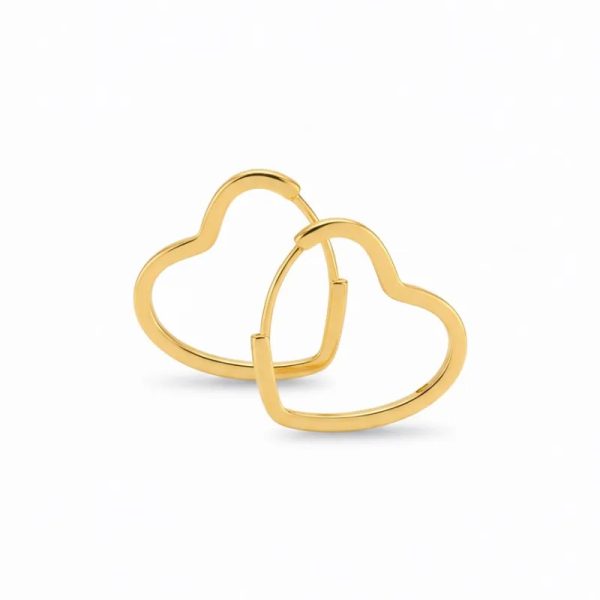Argollas grandes en forma de corazón