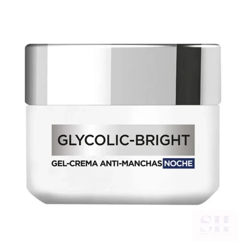L'Oréal Paris Gel Crema de Noche Anti-manchas Glycolic Bright con Ácido Glicólico y Niacinamida Vitamina E