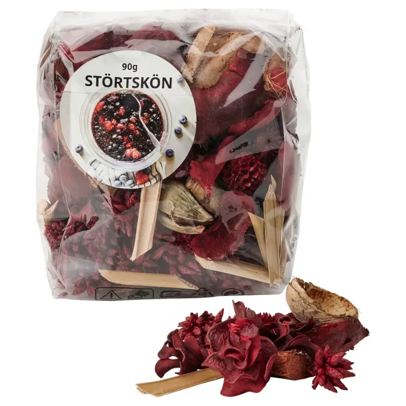 Popurrí perfumado de frutos del bosque