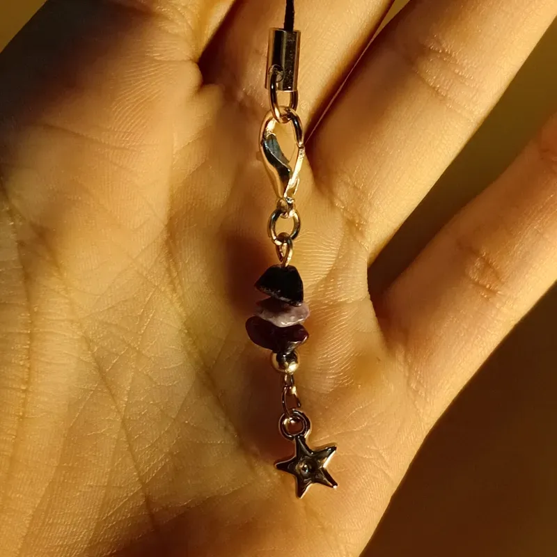 Llavero de cuarzos y estrella