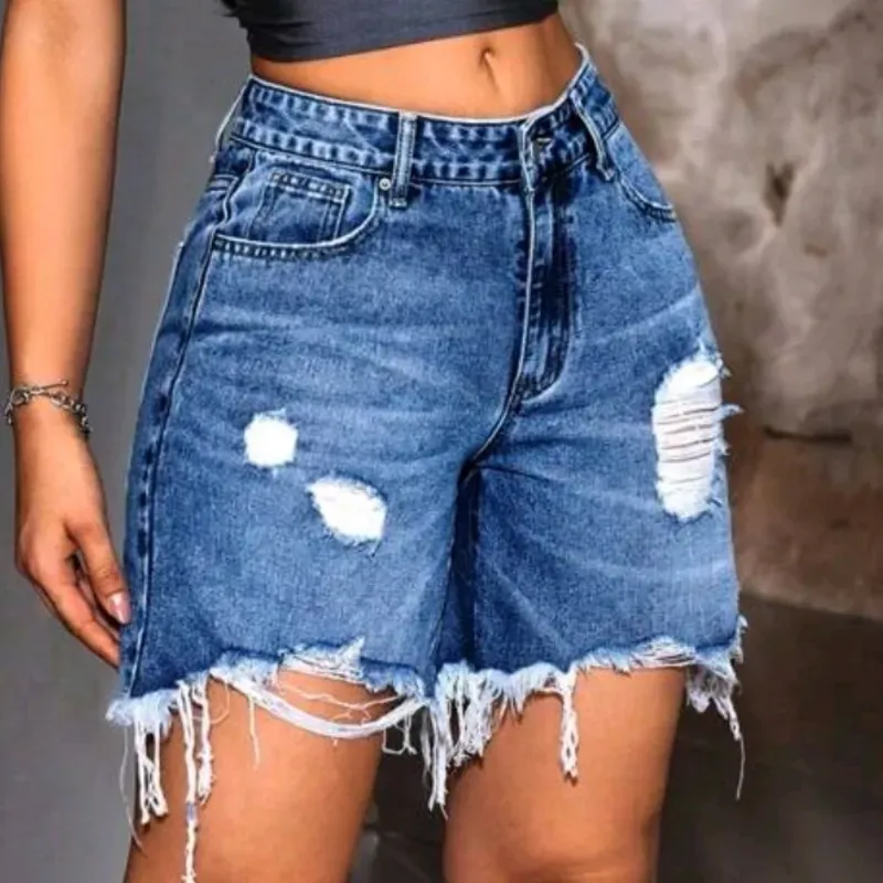  Bermuda de mezclilla — Azul