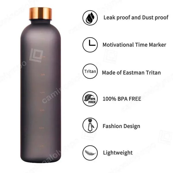 Pomo de agua negro 1L