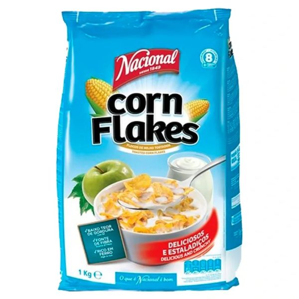 Cereal NACIONAL Corn Flakes 1kg 8/Caja
