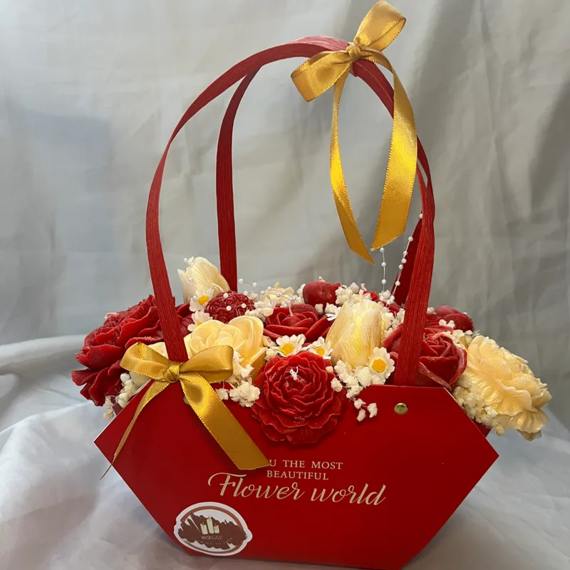 Cesta roja y dorada ❤️