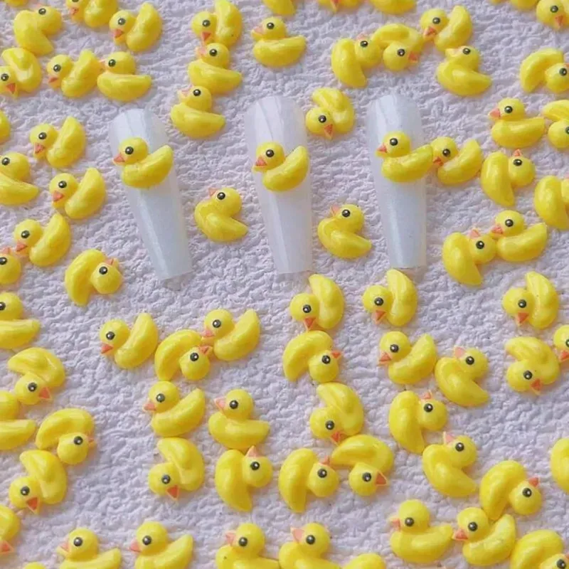 Set 20pz joyas de patitos para uñas