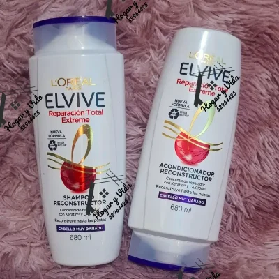 Juego d Shampoo y acondicionador Elvive Reparación Total Extreme 680 ml