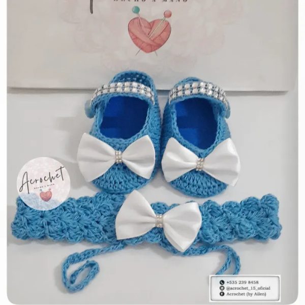Conjunto de zapaticos con diadema