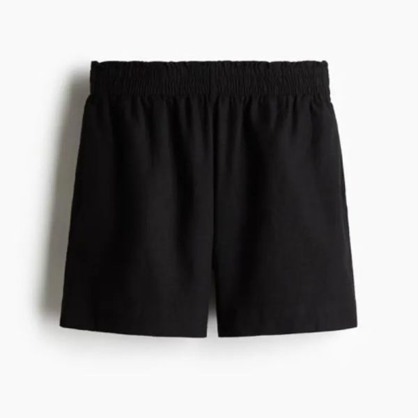 Short de tela negro
