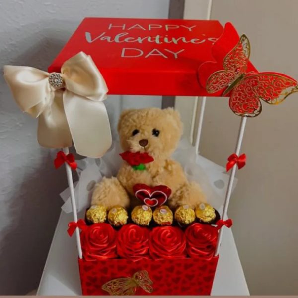 Cesta + peluche +