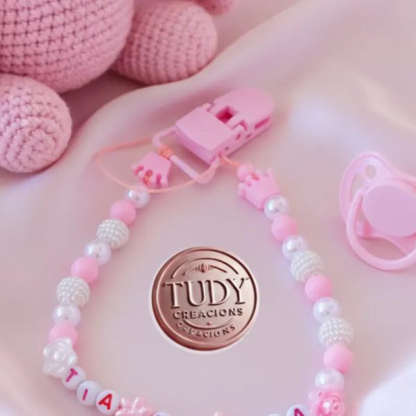Chupetero personalizado Rosa