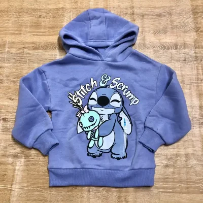 Abrigo con capucha de Stitch color violeta