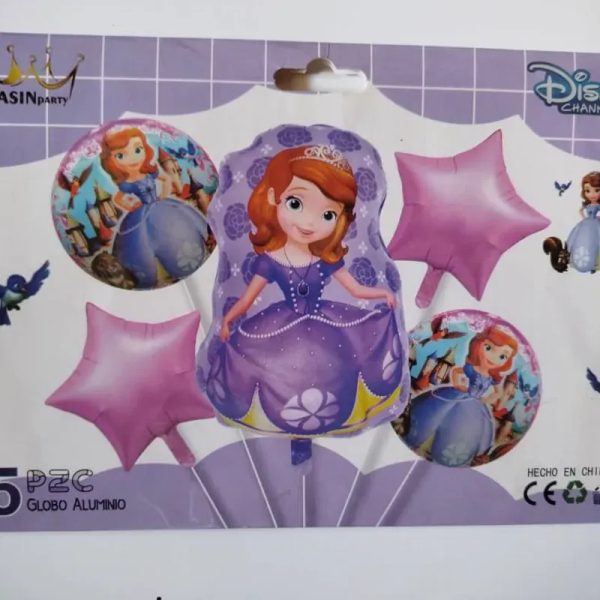 Set de globos de 5 piezas temáticos y de fiesta