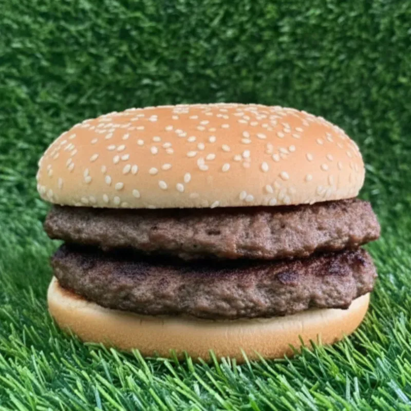 Pan con doble hamburguesa