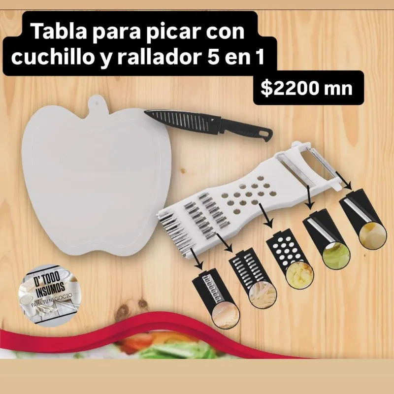 Set Tabla Picar y Accesorios