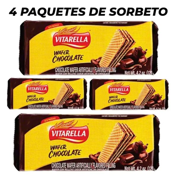 4 PAQUETES DE SORBETO VITARELLA 