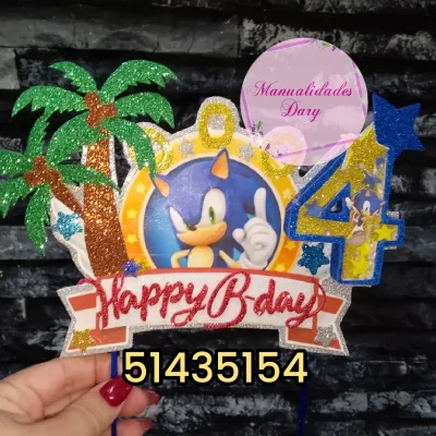 Topper grande temáticos 3D