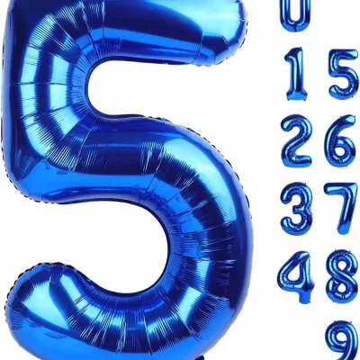 Globo foil número 5 azul