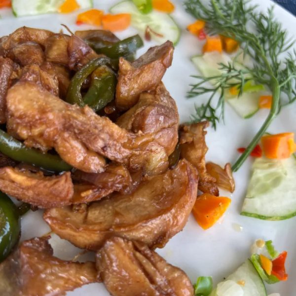 Fajitas de pollo en salsa Teriyaki