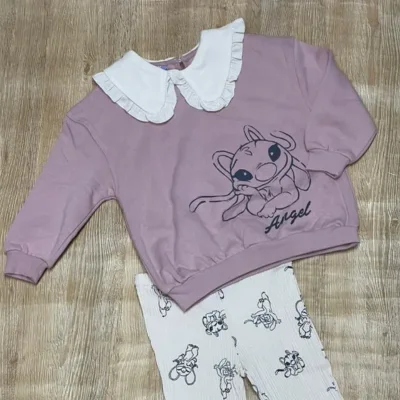 Conjunto con Ángel color violeta