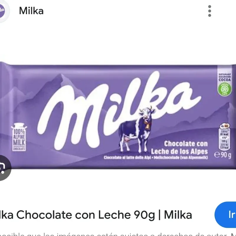 Chocolate Milka milk