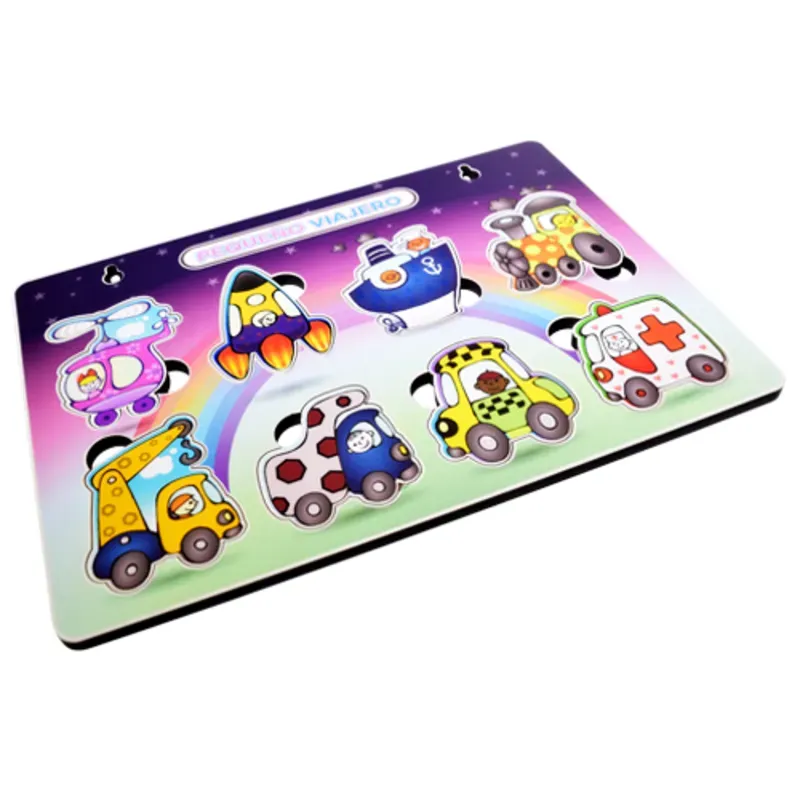 Pequeño viajero en madera  impreso.