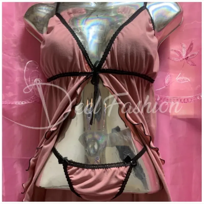 C Lencería Rosa y Negro