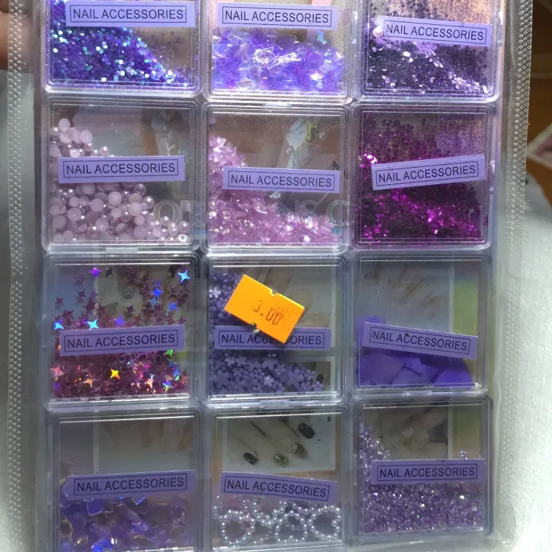 Piedras Nail Accesorio Morado