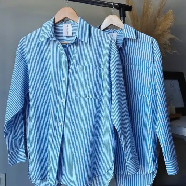 Camisa Azul Ralla