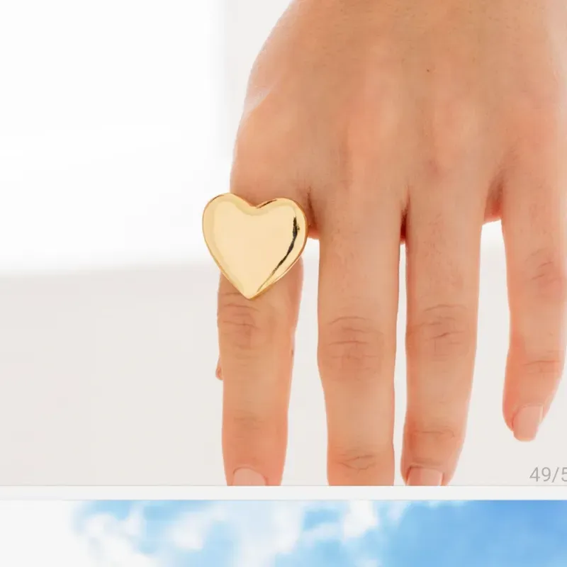 Anillo corazon liso graduable