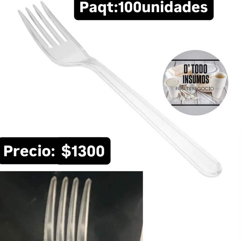 Tenedor Desechables/100u