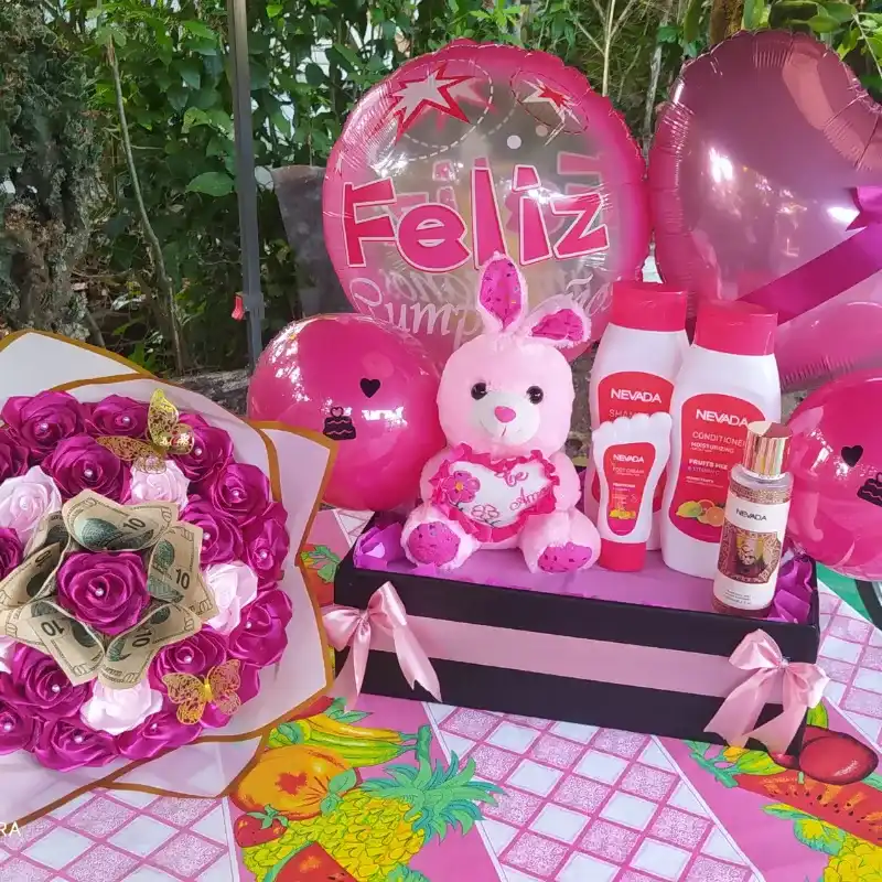 Conjunto ramo y caja grande