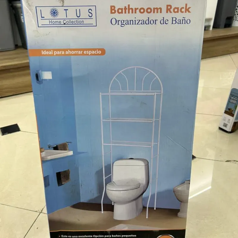 Estante organizador de baño.