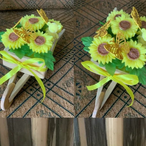 Bouquets en carretillas