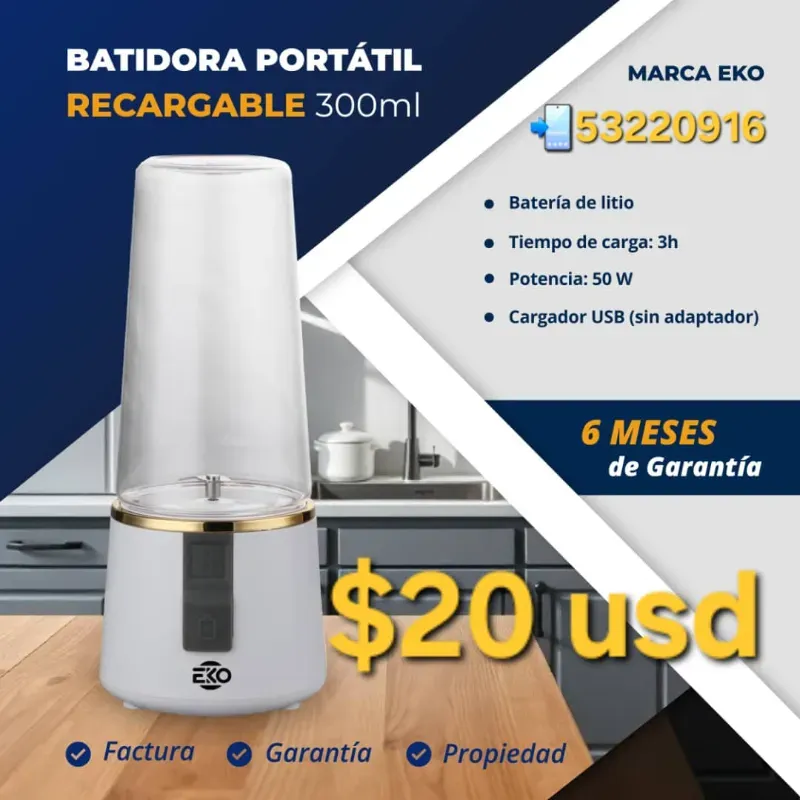 Batidora Portátil Recargable