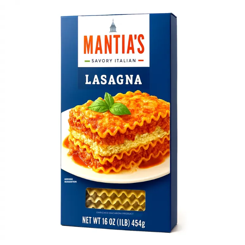 Pasta para Lasagna Mantia’s – 454 g (1 lb)