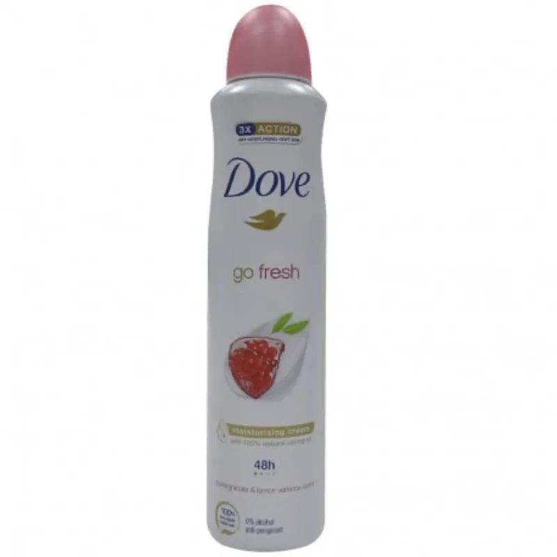 Dove desodorante spray Go Fresh granada y limón.