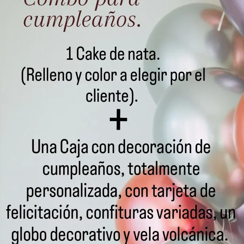 OFERTA PARA CUMPLEAÑOS.