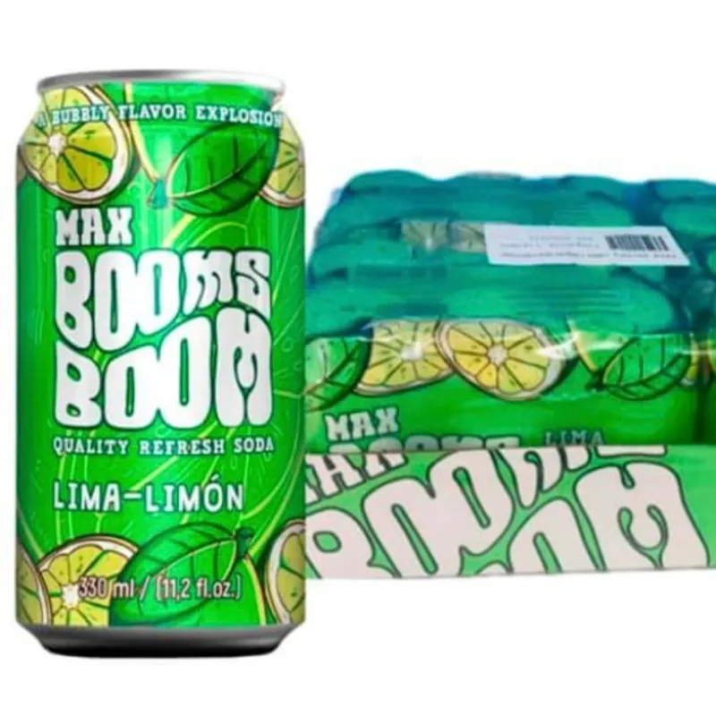 Refresco Max Booms Boom Limon  (330 ml. x 24 Unidades)