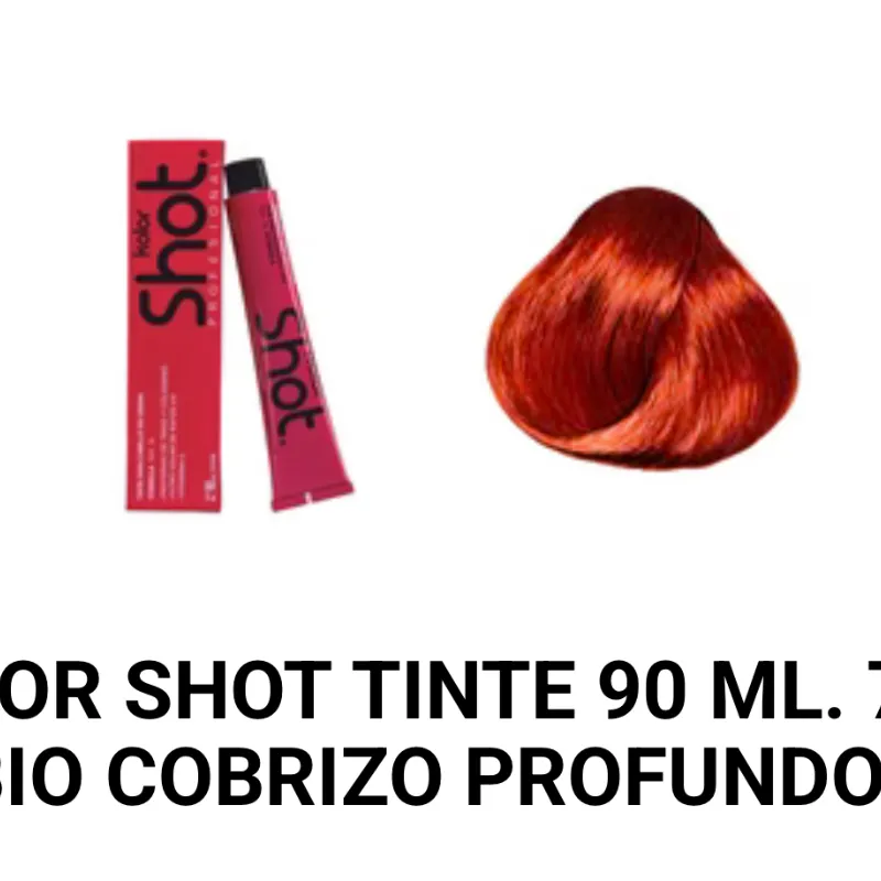 Tinte shot #7.44 Rubio medio cobrizo intenso