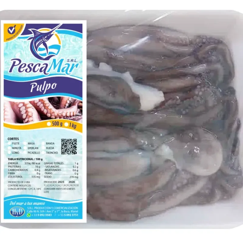 Pulpo en bandeja 500g