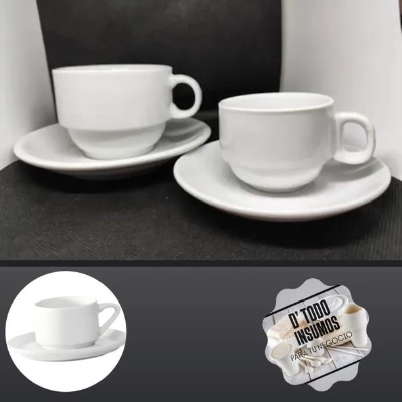 Set Tazas Café/Blancas