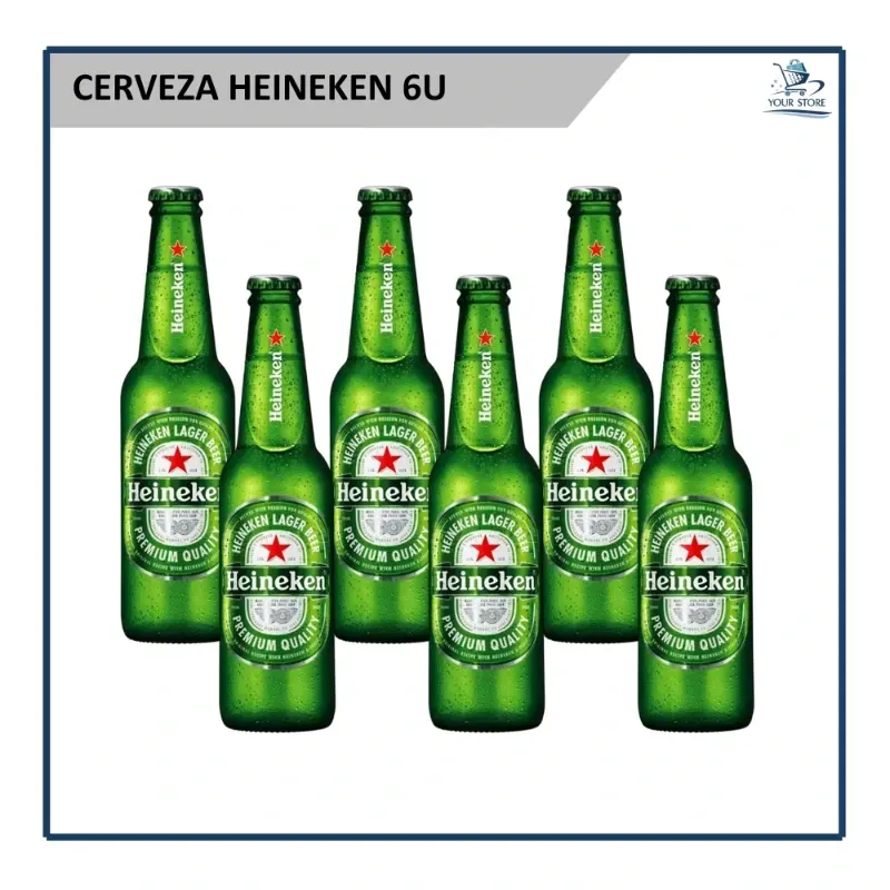 Botellas de Cerveza Heineken 330ml (6u)